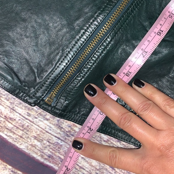 ❌SOLD Lauren Ralph Lauren Burnished Leather Biker Jacket - Picture 10 of 11